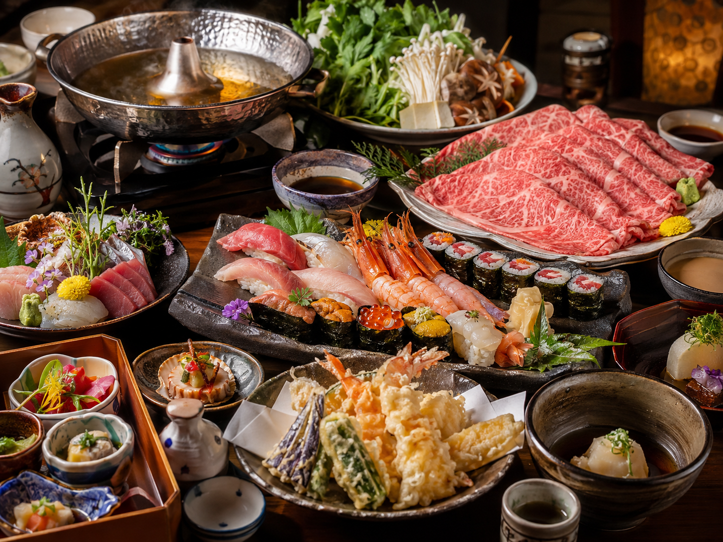 旬味涮涮鍋・壽司・職人天婦羅百匯饗宴